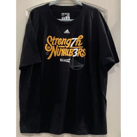 Adidas NBA Golden State Warriors Black Strength In Number Graphic T-Shirt 2XL - Picture 1 of 4